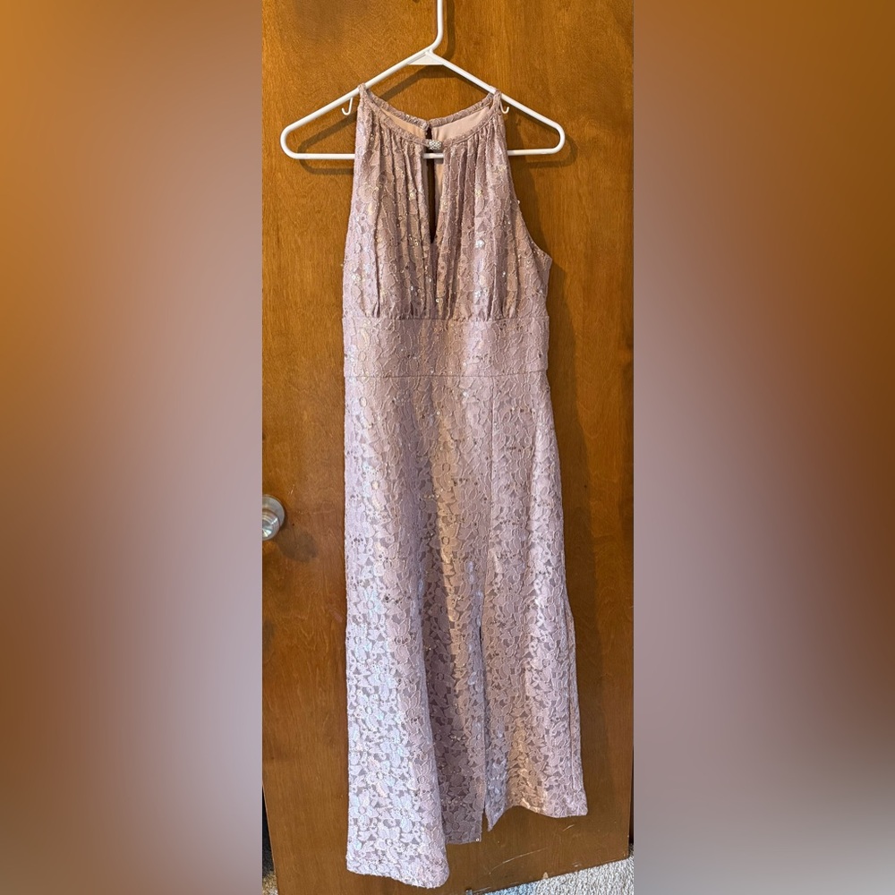 Oleg Cassini Pink Lace Maxi Dress Mother of Bride/prom 2026